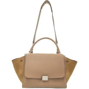 Celine Trapeze Leather 2WAY Handbag Shoulder Bag